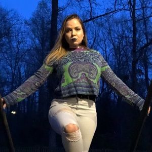Free people paisley light sweater